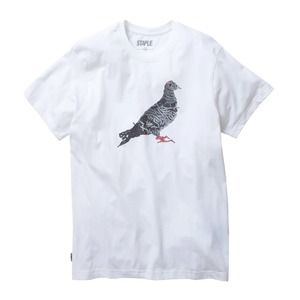 Staple Pigeon Men's Logo Graphic Print Tee T-Shirt in White